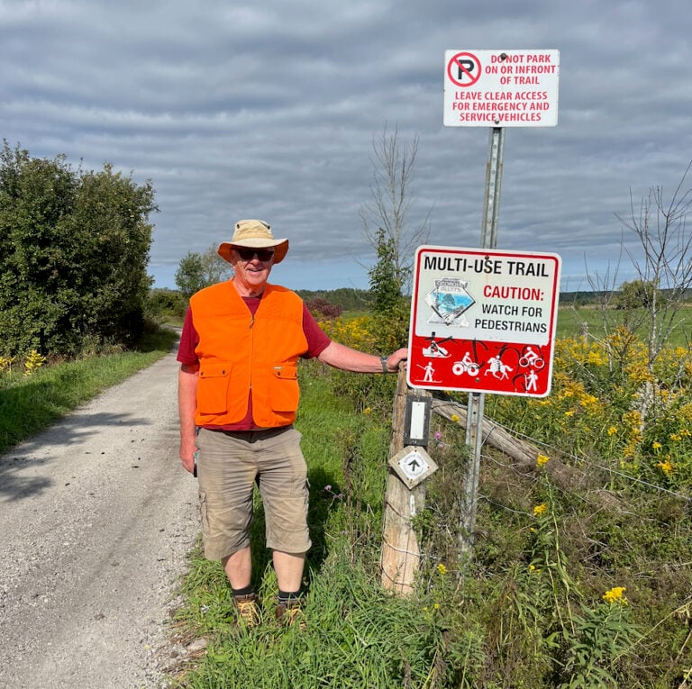 Man standing by Bruce Trail